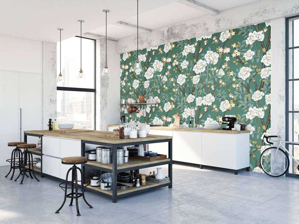 Pioner på grön bakgrund