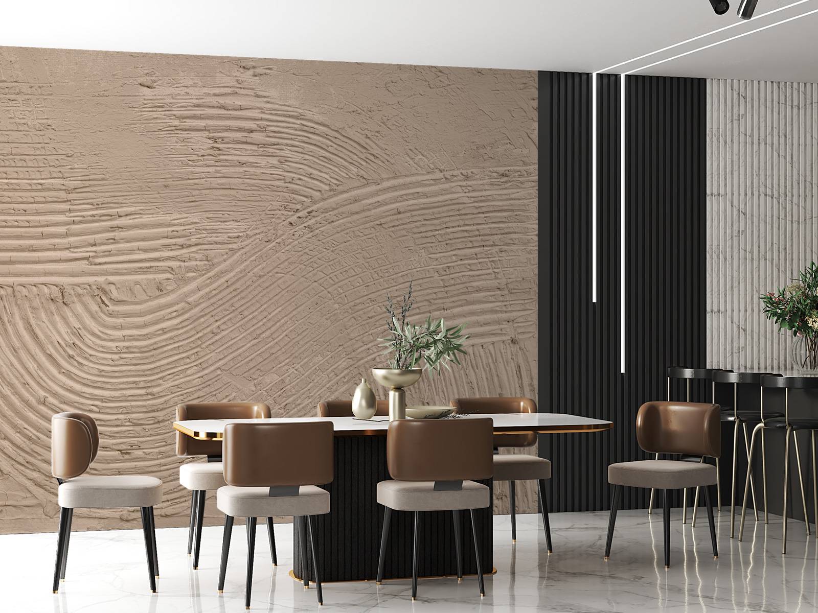 Texturerade linjer i taupe