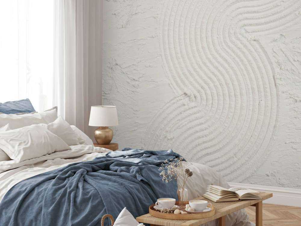 Organiska linjer och strukturer i off white