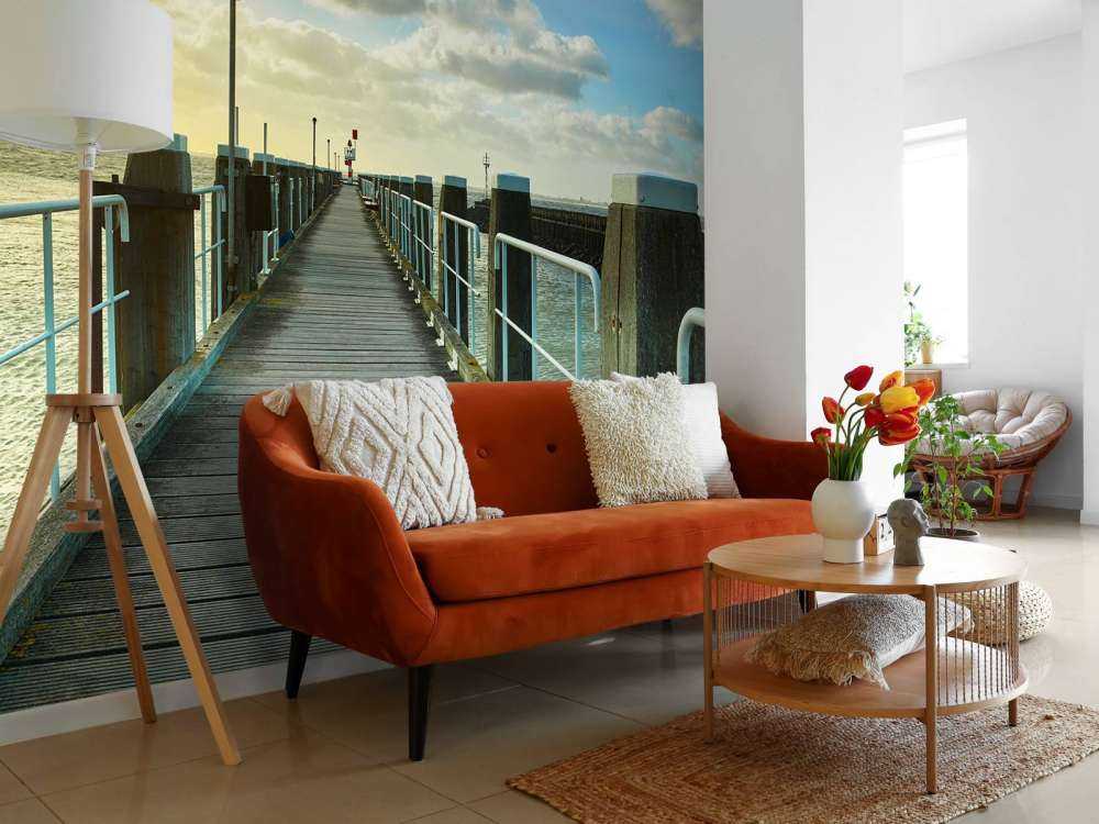 Byggnadsställning på kusten