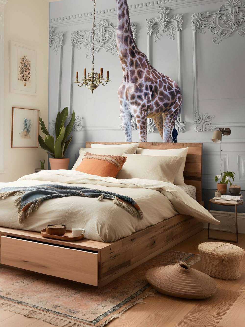 Giraff med ljusstake