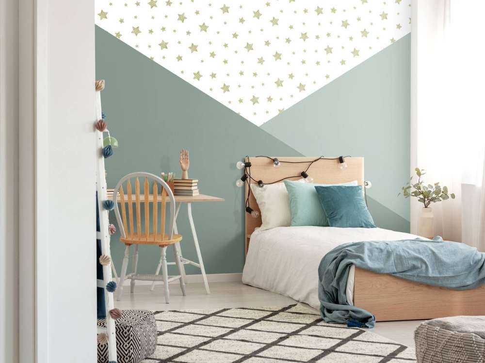 Gröna trianglar med stjärnor