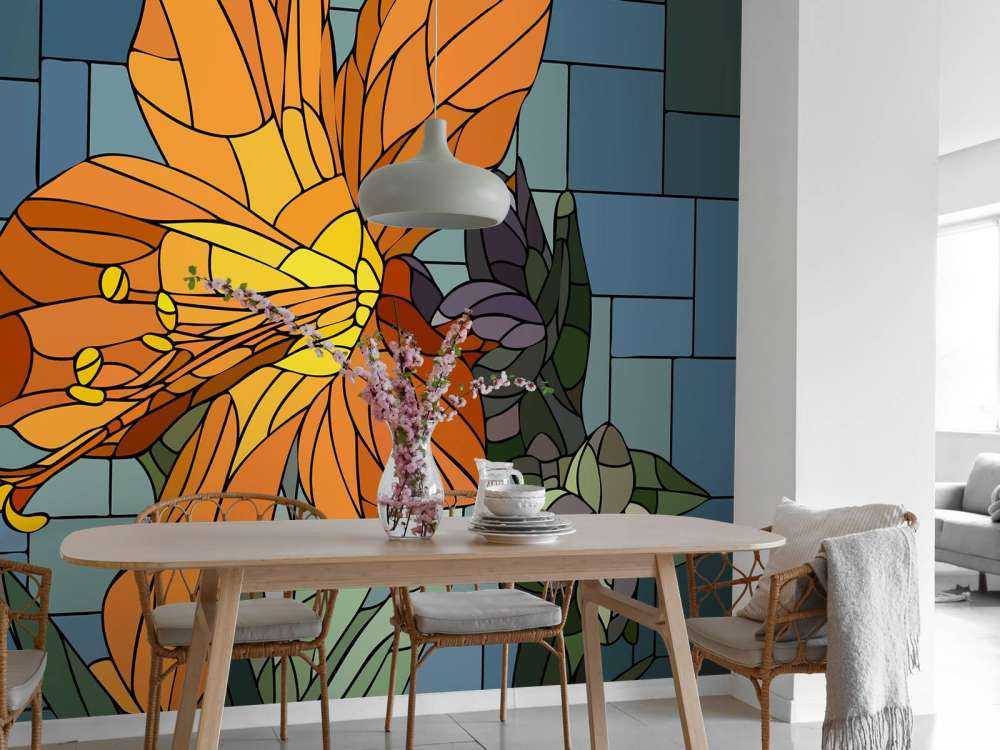 Fargerik oransje blomst