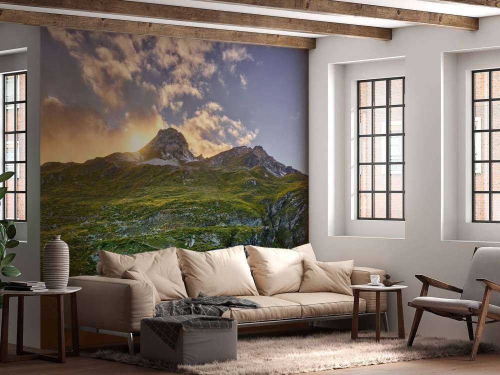 Solnedgang ved magasinet