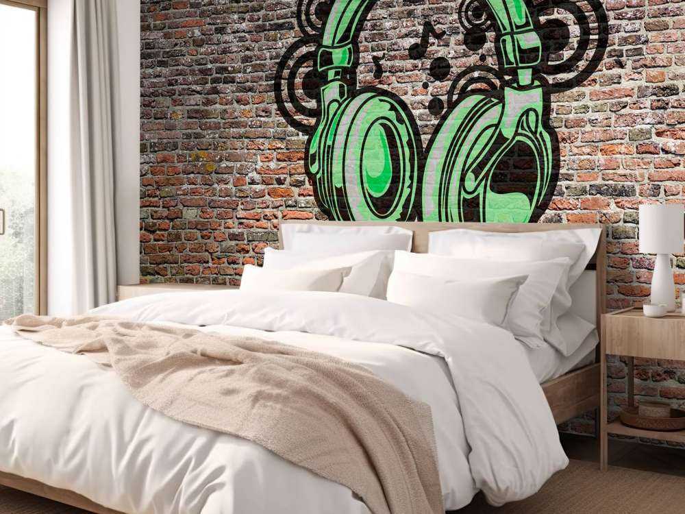 Graffiti på gammel murvegg