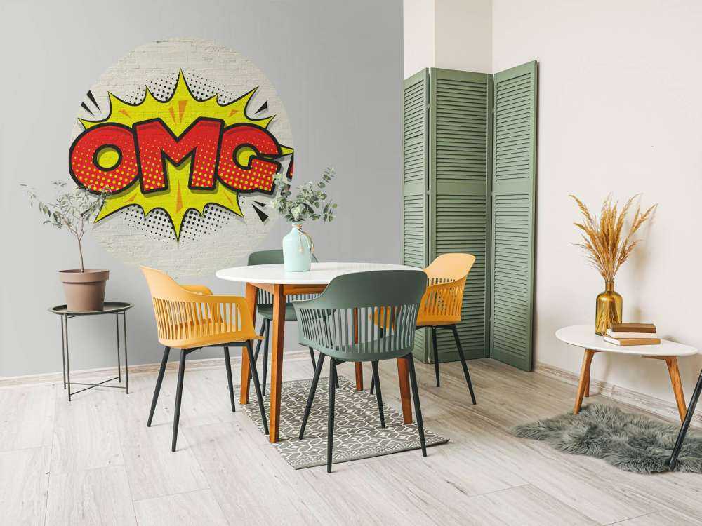 Farget graffiti på vegg