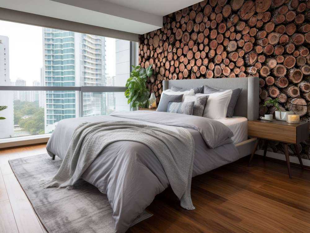 Stor haug med stokker