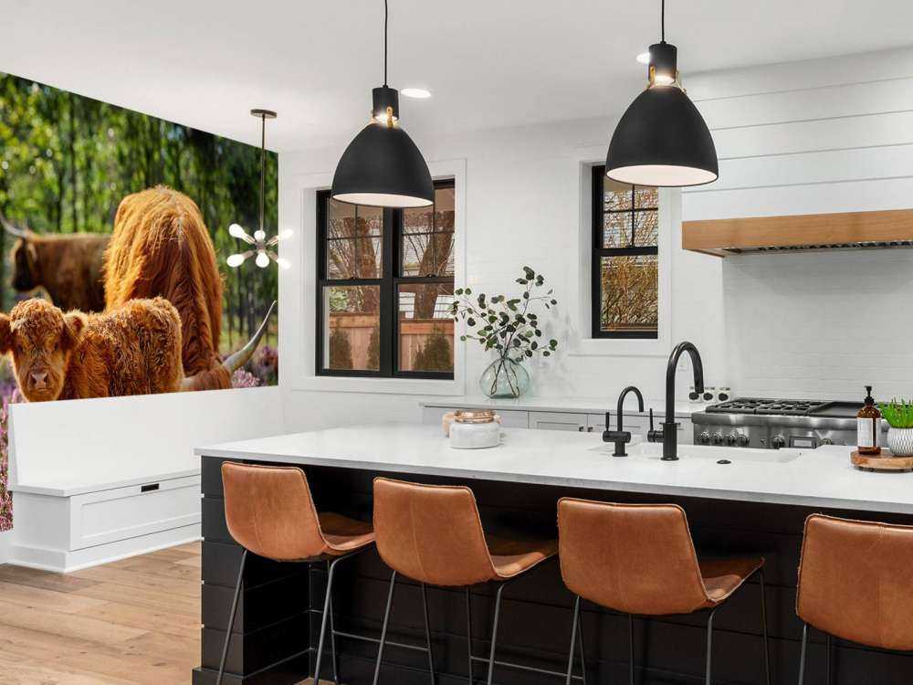 Familie skotske høylandet