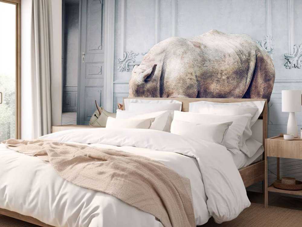 Neshorn med lampeskjerm