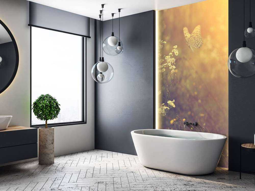Sommerfugl med blomster