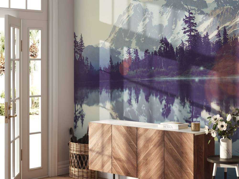 fjelløya med skog
