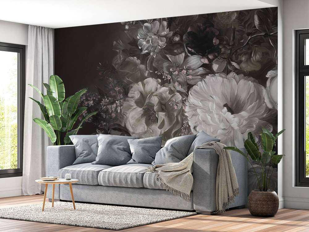 Bukett med lilla grønn