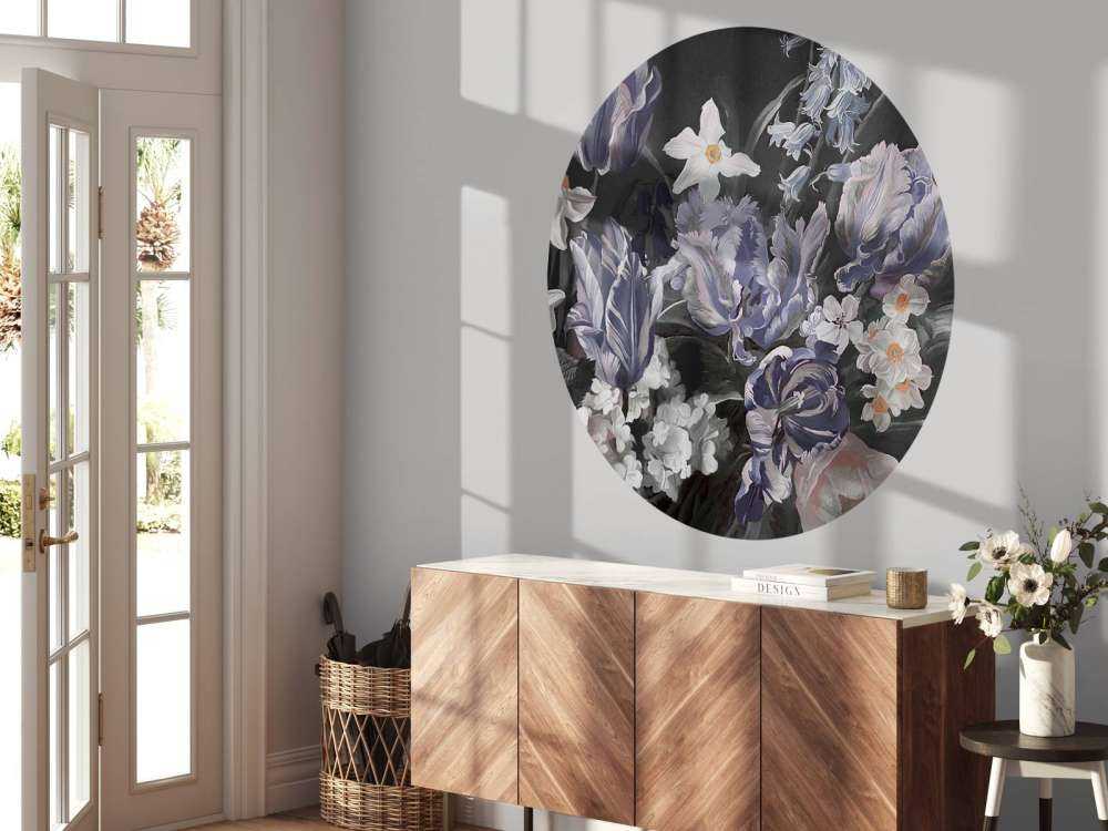 Bukett med pioner i flere farger