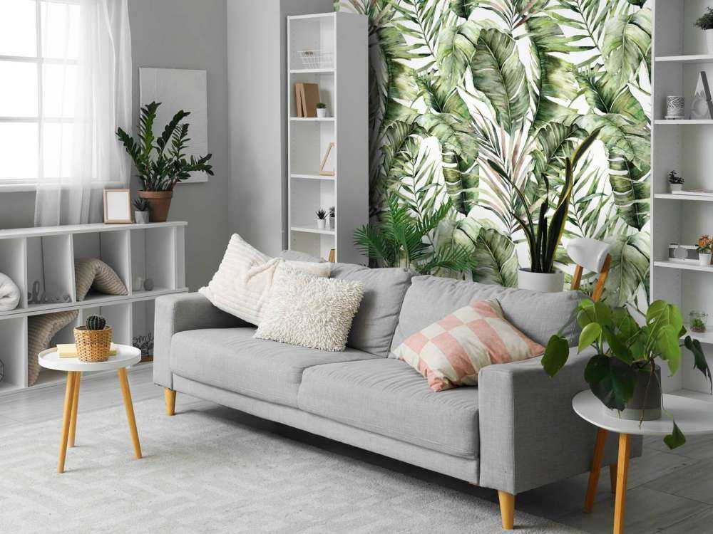 Grønt palmebladmønster