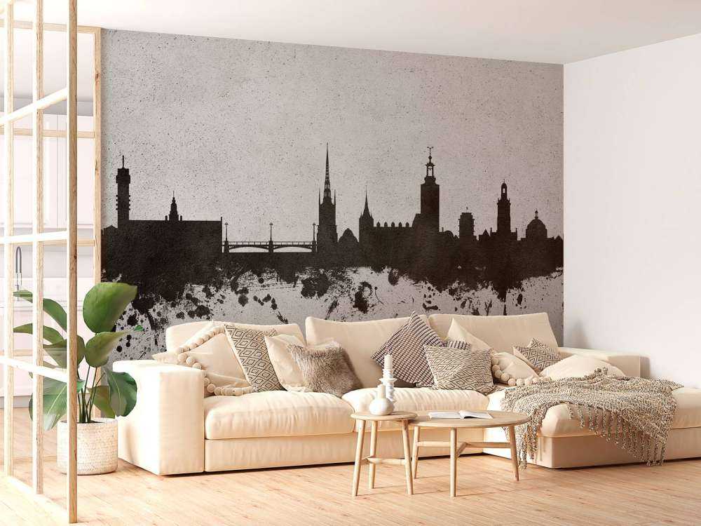 Akvarell silhuett, Stockholm