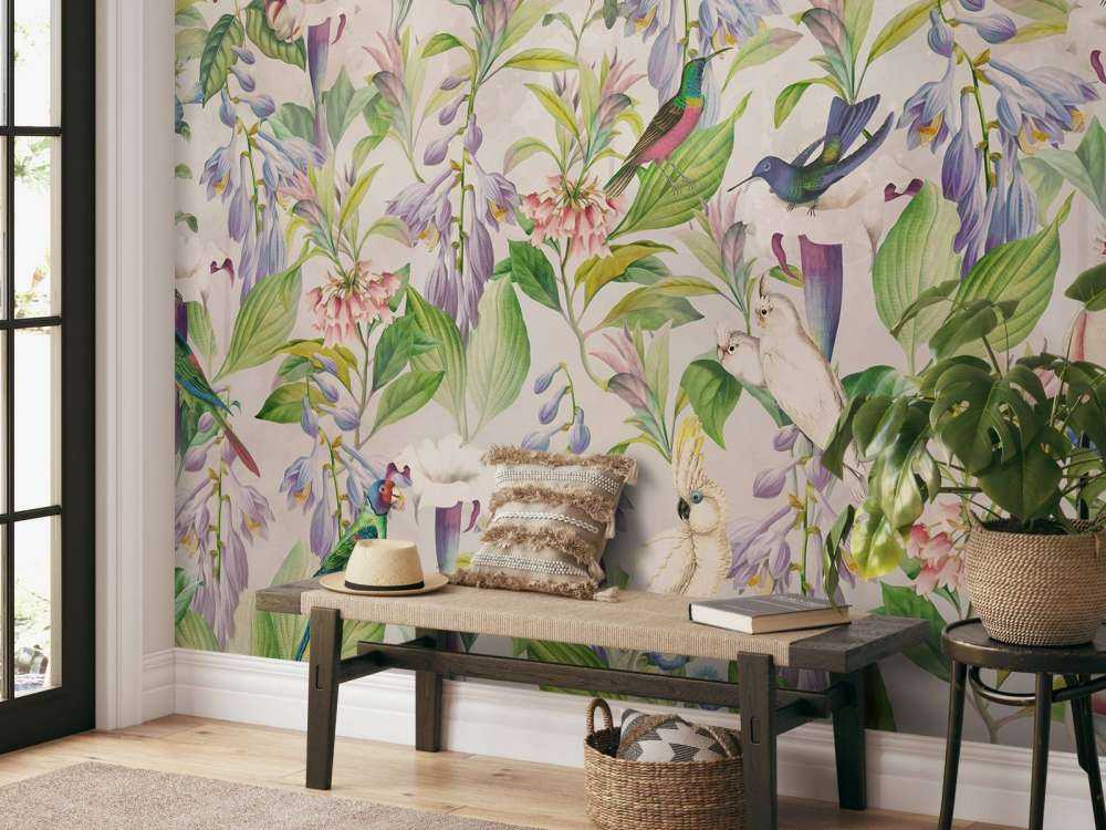 Eterisk Fuglesang Blomstrer - Pastellparadis