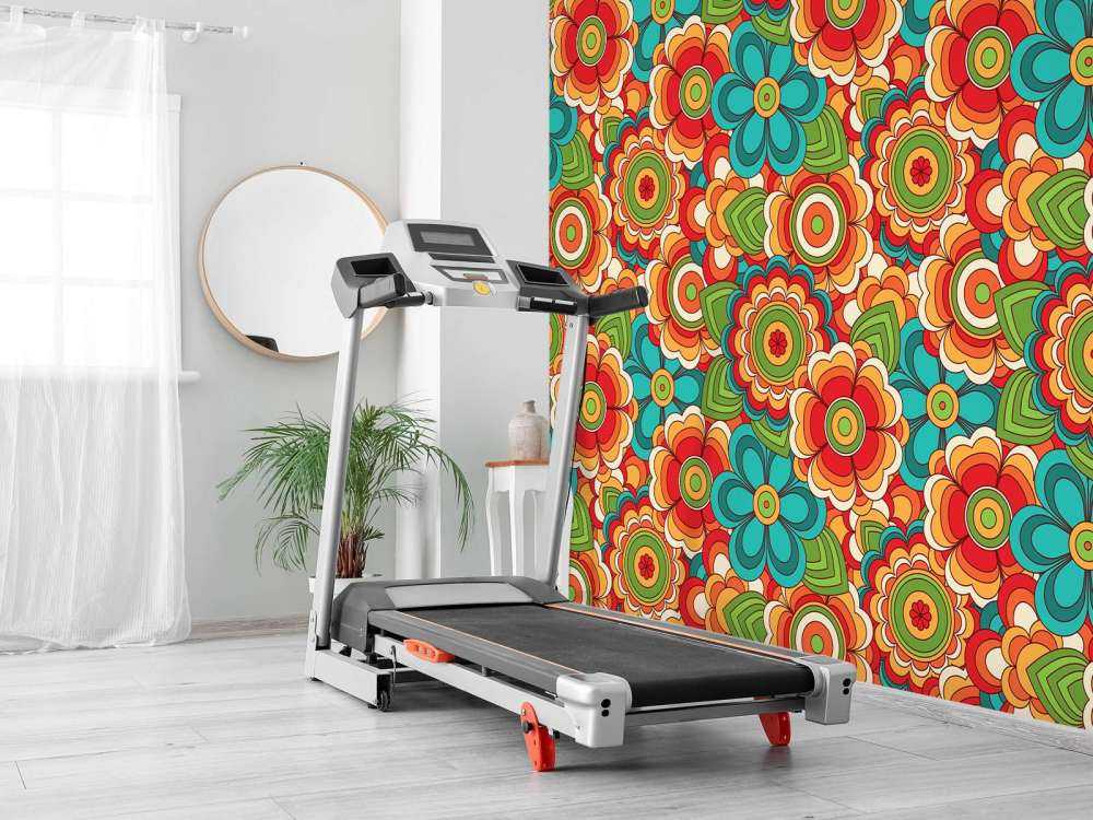 Fargerike retro blomster