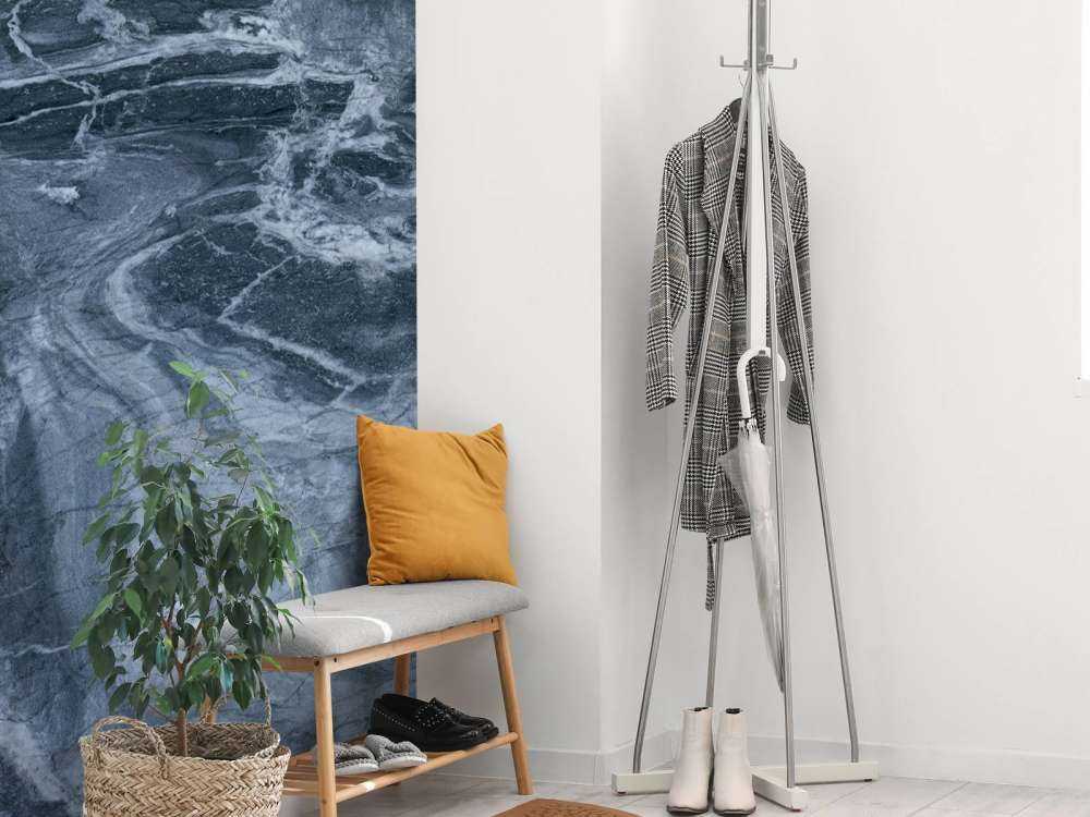 Marmor med blå fargetone