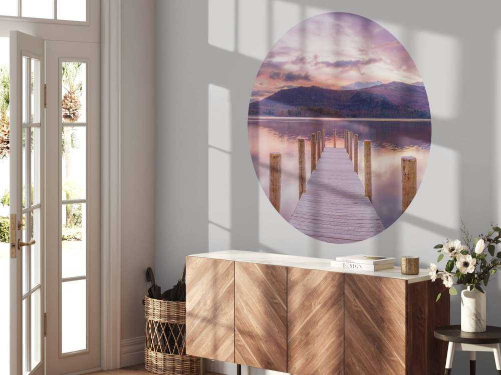 Brygge med solnedgang