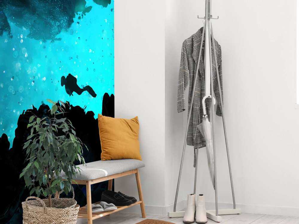 Smal hule med dykker