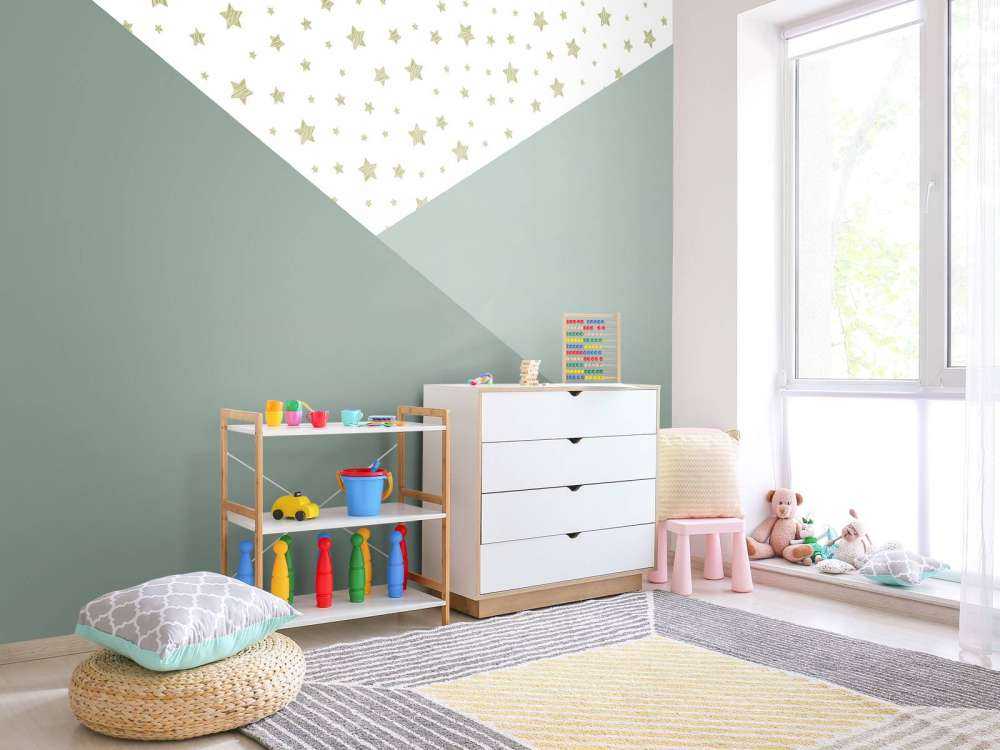 Gröna trianglar med stjärnor