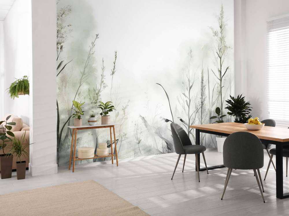 Morgon Tystnad Dimmig Vit