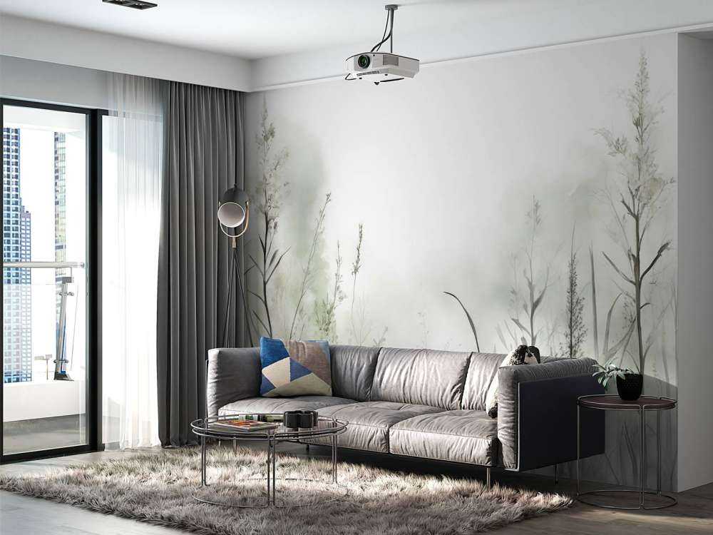 Morgon Tystnad Dimmig Vit