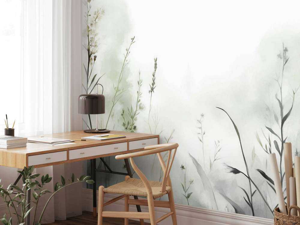 Morgon Tystnad Salvia Grön