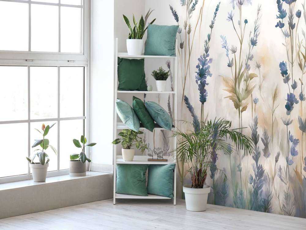 Lavendel Glänta Sömlös Mjuk Blå