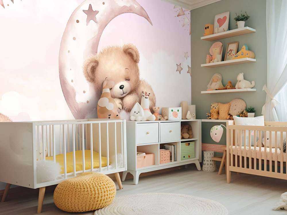 Sovande björnar på månen