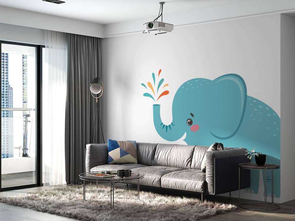Glad elefant