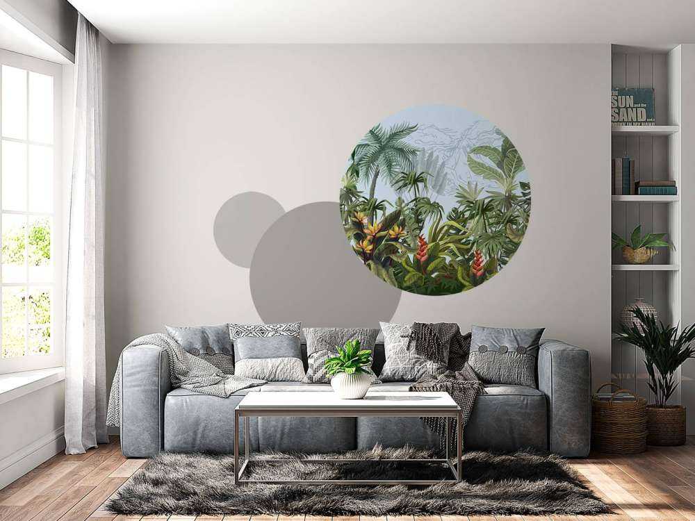 Djungelträd och blommor