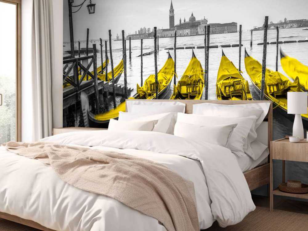 Gondoler längs kanalen