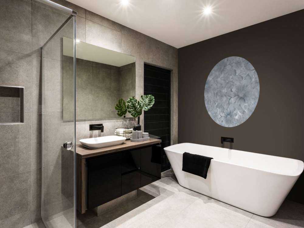 Botanisk akvarell elegans blå måne