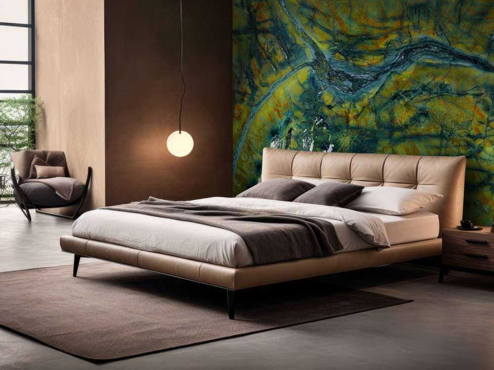 Grön marmor med orange