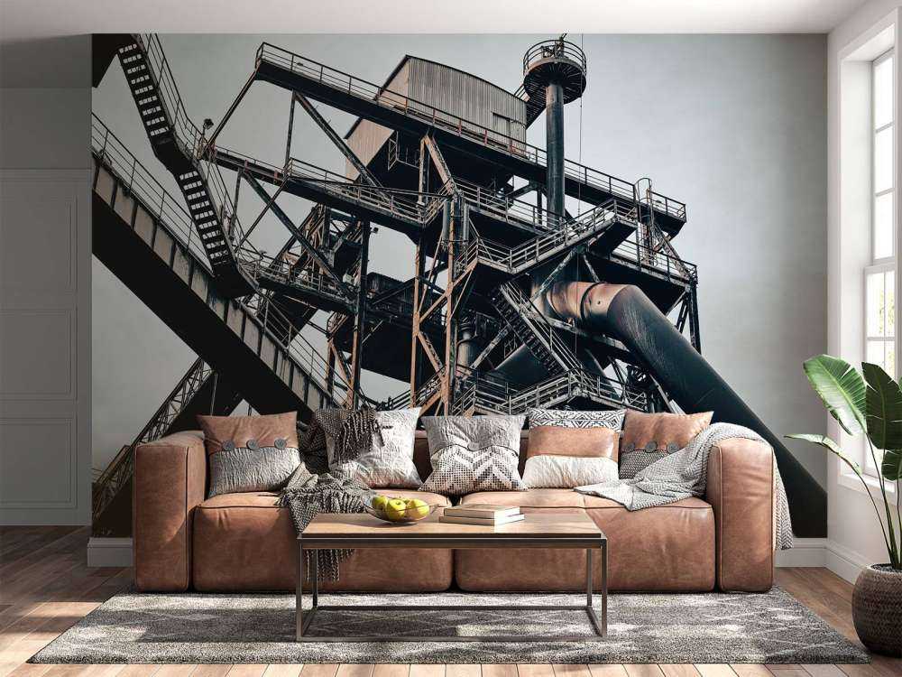 Övergiven stålfabrik