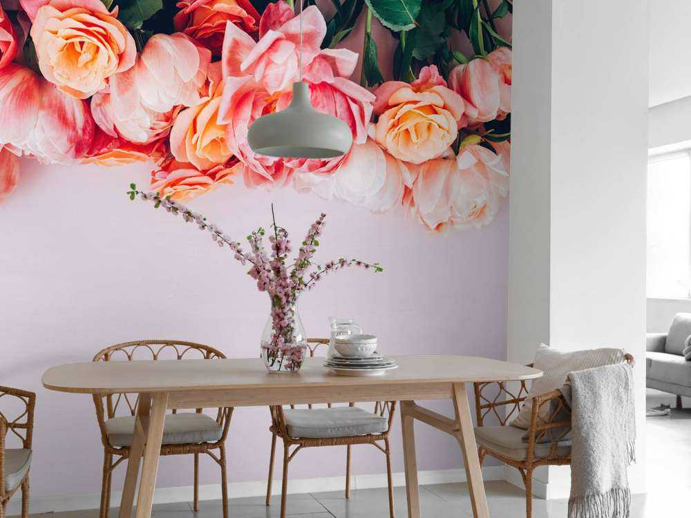 Rosor i olika nyanser av rosa