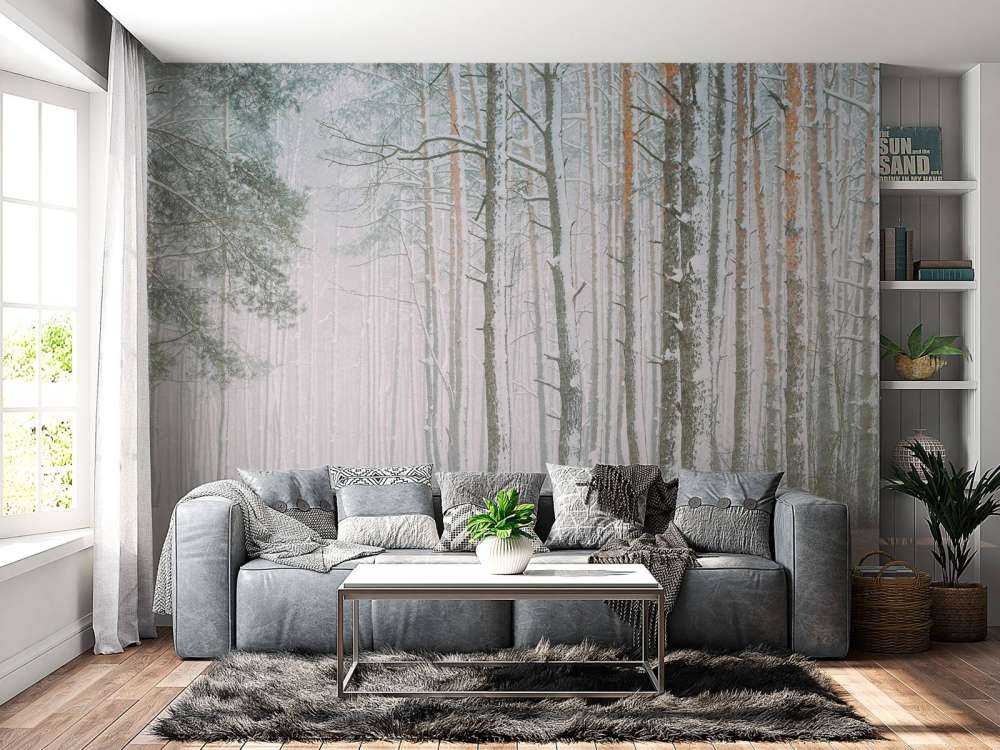 Snöig skog