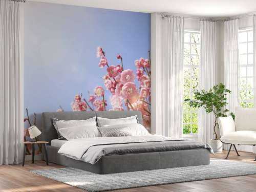 Blommor med blå himmel