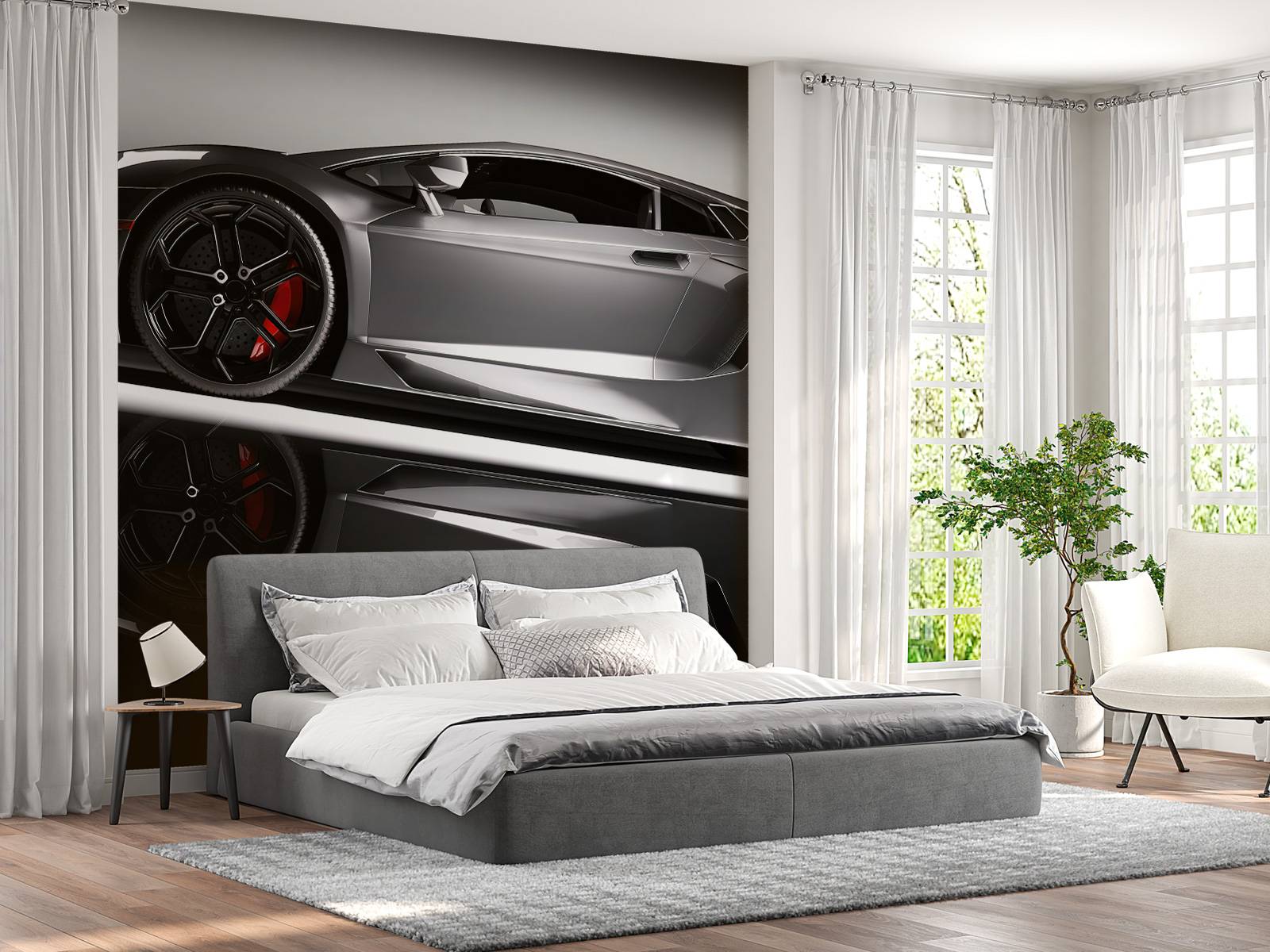 Grå Lamborghini