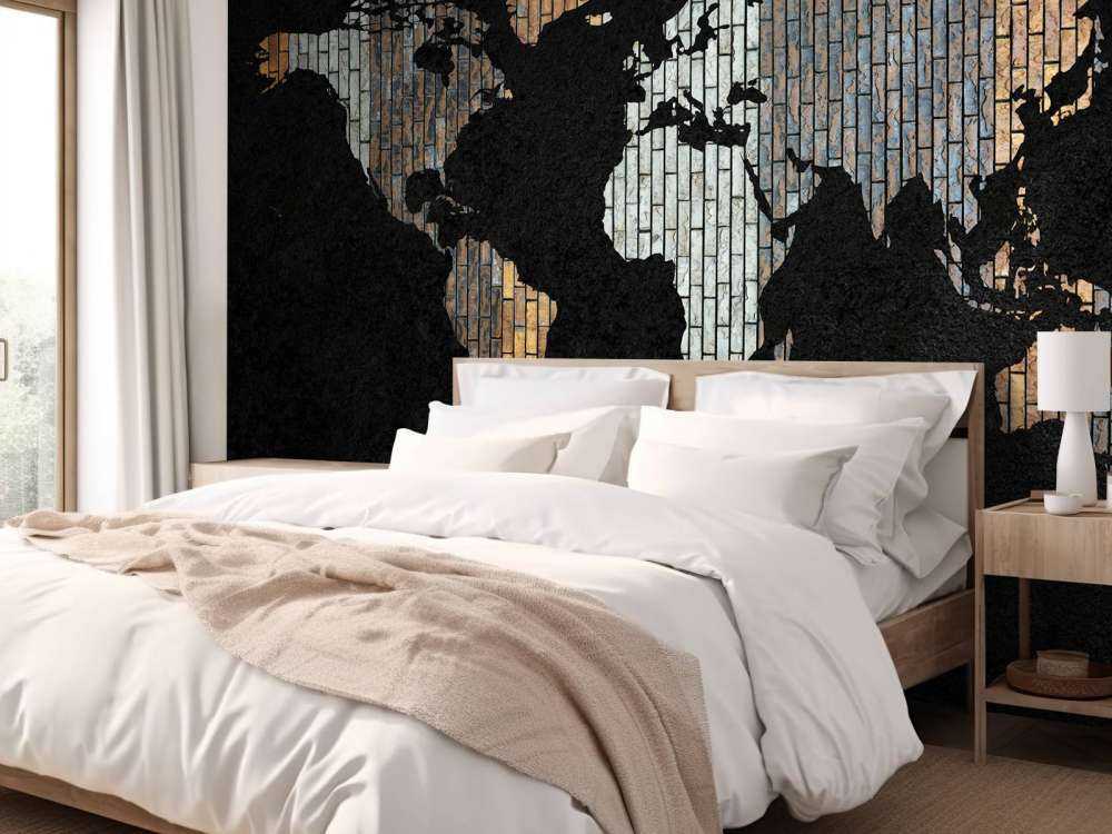 Verdenskort med lodrette klodser