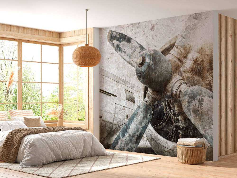 Vintage flyvemaskine motor