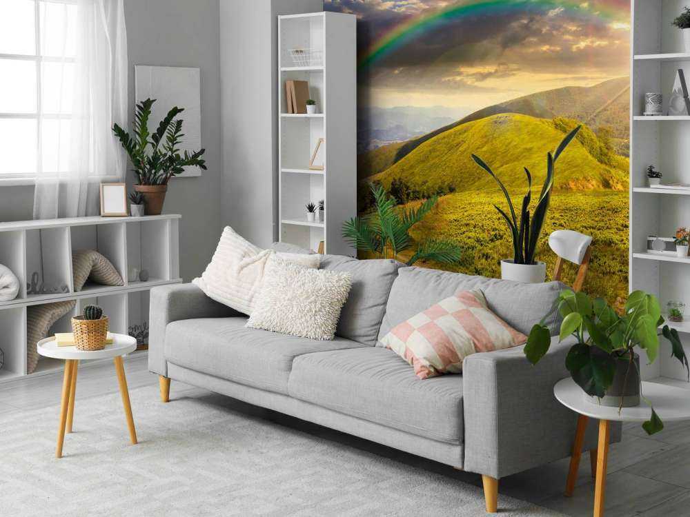 Bjerge ved solnedgang