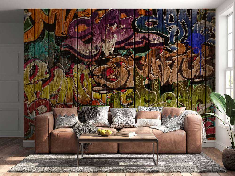Graffiti på træ