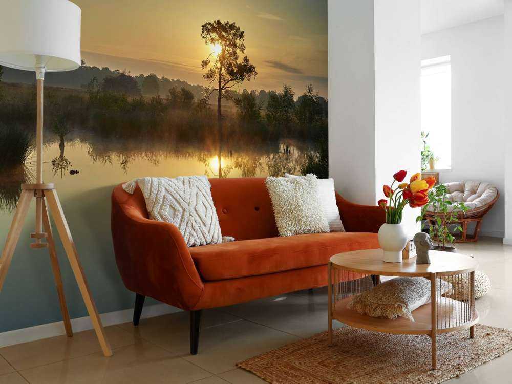 Solopgang ved bosven