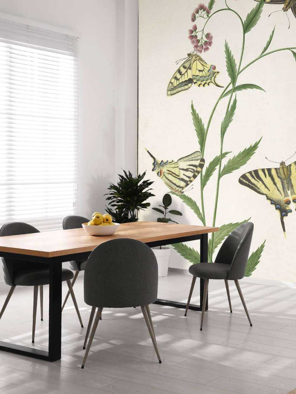 Fire sommerfugle på blomster, Paulus Knogh