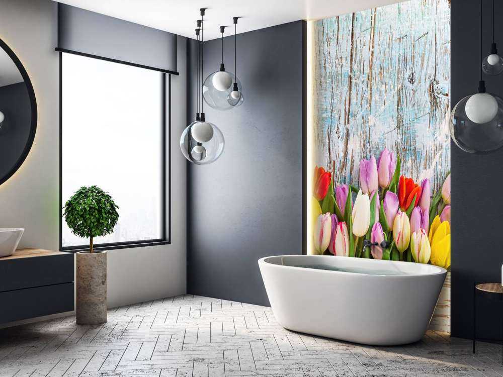 Tulipaner med træ