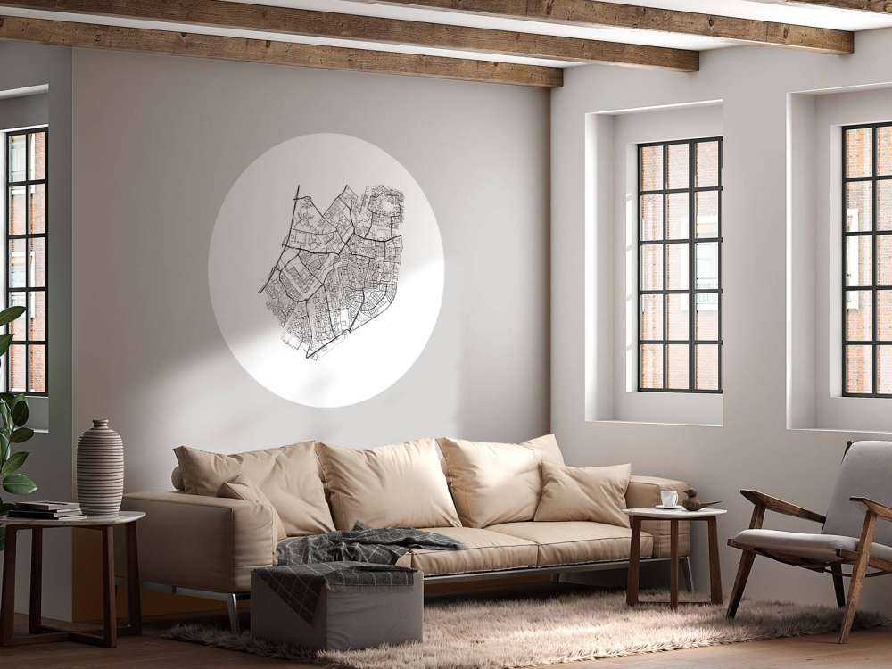 Kort over Leiden, hvid