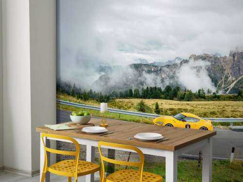 Sportvogn i Dolomitterne