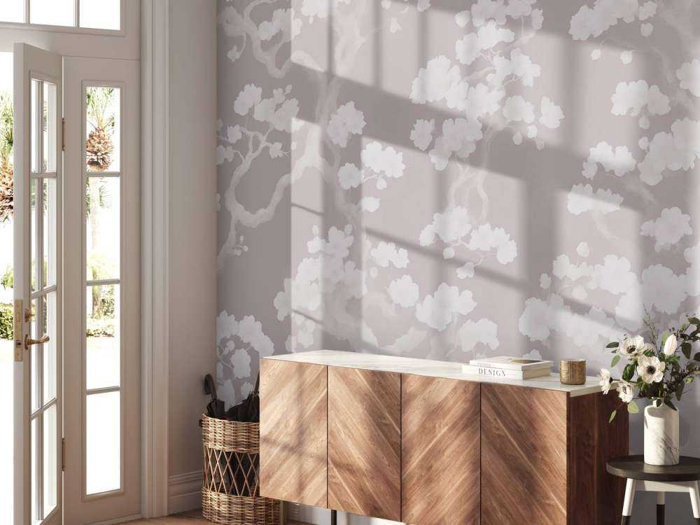 Vidunderlig blomstrende skov - pink